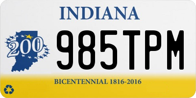 IN license plate 985TPM