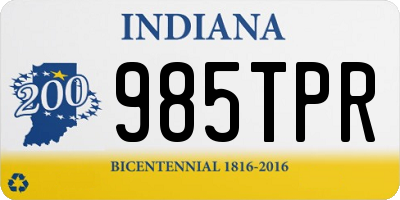 IN license plate 985TPR