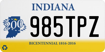 IN license plate 985TPZ