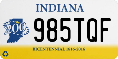 IN license plate 985TQF