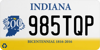 IN license plate 985TQP