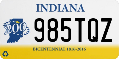 IN license plate 985TQZ