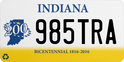 IN license plate 985TRA