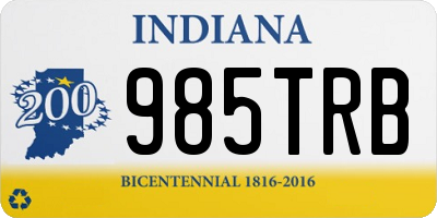 IN license plate 985TRB