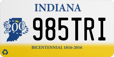IN license plate 985TRI