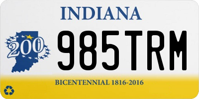 IN license plate 985TRM