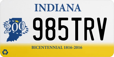 IN license plate 985TRV