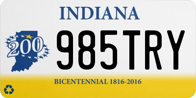 IN license plate 985TRY