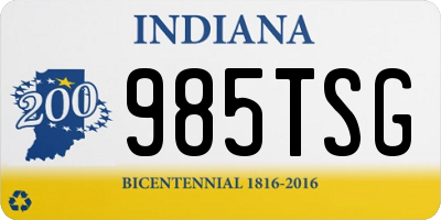 IN license plate 985TSG