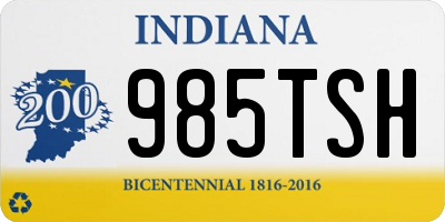 IN license plate 985TSH