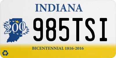 IN license plate 985TSI