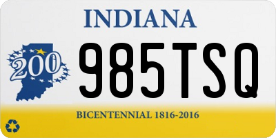 IN license plate 985TSQ