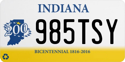 IN license plate 985TSY