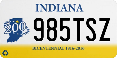 IN license plate 985TSZ