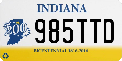 IN license plate 985TTD