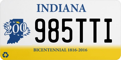 IN license plate 985TTI