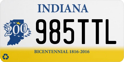 IN license plate 985TTL