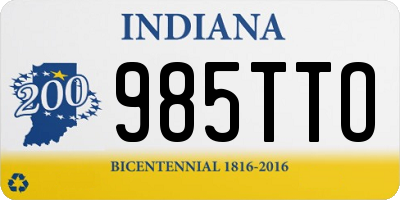 IN license plate 985TTO