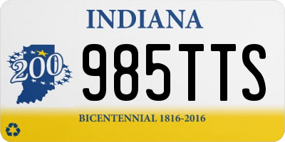 IN license plate 985TTS