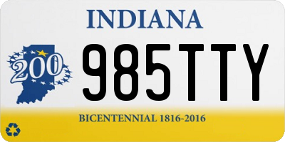 IN license plate 985TTY