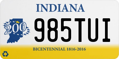 IN license plate 985TUI