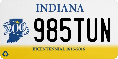 IN license plate 985TUN