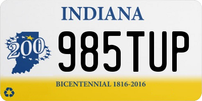 IN license plate 985TUP