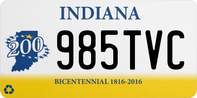IN license plate 985TVC