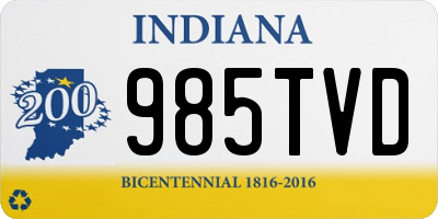 IN license plate 985TVD