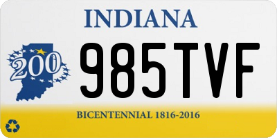 IN license plate 985TVF