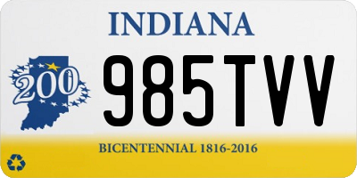 IN license plate 985TVV