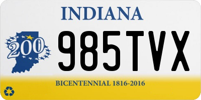 IN license plate 985TVX