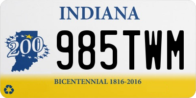 IN license plate 985TWM