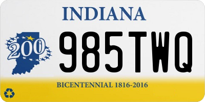 IN license plate 985TWQ