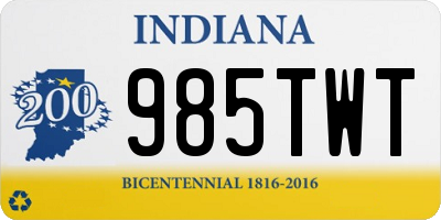 IN license plate 985TWT