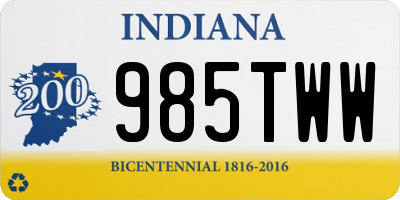 IN license plate 985TWW