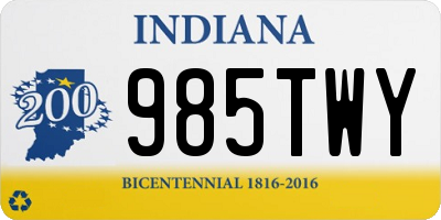 IN license plate 985TWY