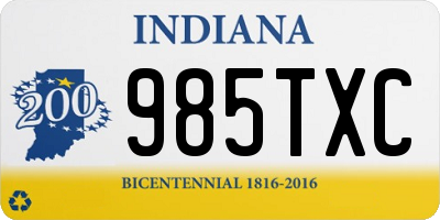 IN license plate 985TXC