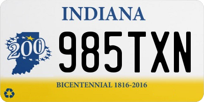 IN license plate 985TXN