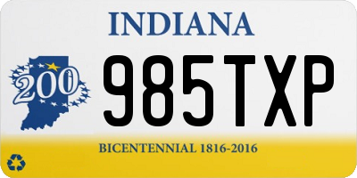 IN license plate 985TXP