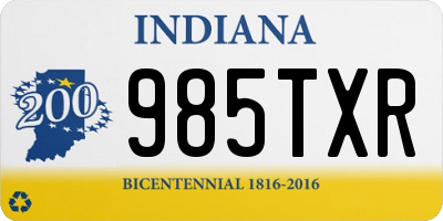 IN license plate 985TXR