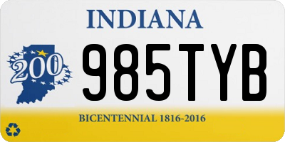 IN license plate 985TYB