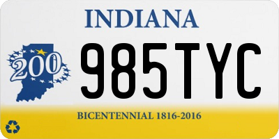 IN license plate 985TYC