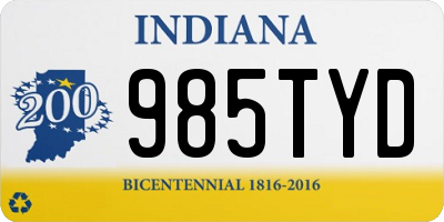 IN license plate 985TYD