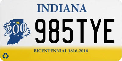 IN license plate 985TYE