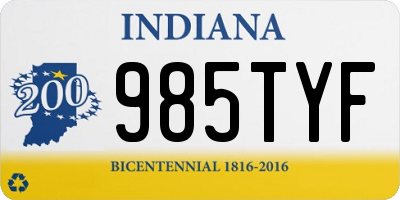 IN license plate 985TYF