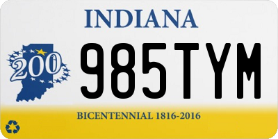 IN license plate 985TYM