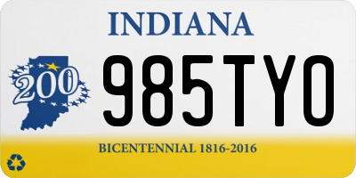 IN license plate 985TYO