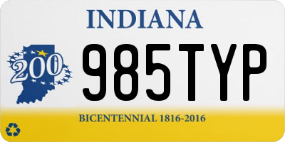 IN license plate 985TYP