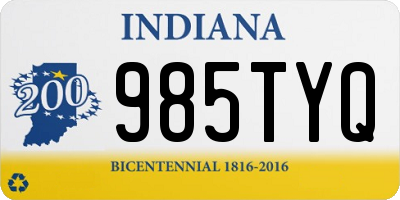 IN license plate 985TYQ
